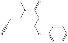 N-(2-cyanoethyl)-N-methyl-3-phenoxypropanamide Struktur