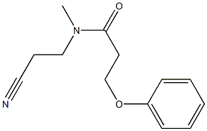 N-(2-cyanoethyl)-N-methyl-3-phenoxypropanamide 化学構造式