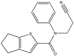 N-(2-cyanoethyl)-N-phenyl-5,6-dihydro-4H-cyclopenta[b]thiophene-2-carboxamide 结构式