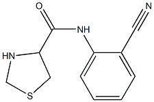 N-(2-cyanophenyl)-1,3-thiazolidine-4-carboxamide 结构式
