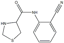 N-(2-cyanophenyl)-1,3-thiazolidine-4-carboxamide,,结构式