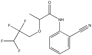 N-(2-cyanophenyl)-2-(2,2,3,3-tetrafluoropropoxy)propanamide 化学構造式