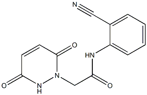 N-(2-cyanophenyl)-2-(3,6-dioxo-1,2,3,6-tetrahydropyridazin-1-yl)acetamide Struktur