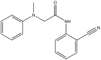 N-(2-cyanophenyl)-2-[methyl(phenyl)amino]acetamide Struktur