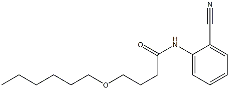 N-(2-cyanophenyl)-4-(hexyloxy)butanamide Structure