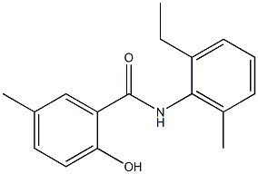 N-(2-ethyl-6-methylphenyl)-2-hydroxy-5-methylbenzamide 化学構造式
