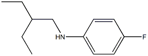 N-(2-エチルブチル)-4-フルオロアニリン 化学構造式