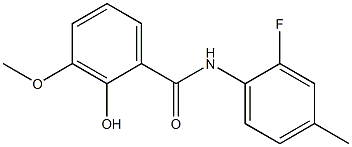N-(2-fluoro-4-methylphenyl)-2-hydroxy-3-methoxybenzamide Struktur