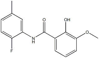 N-(2-fluoro-5-methylphenyl)-2-hydroxy-3-methoxybenzamide Structure