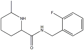 N-(2-fluorobenzyl)-6-methylpiperidine-2-carboxamide,,结构式