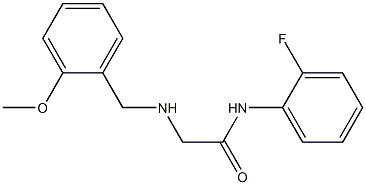 N-(2-fluorophenyl)-2-{[(2-methoxyphenyl)methyl]amino}acetamide,,结构式