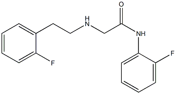 N-(2-fluorophenyl)-2-{[2-(2-fluorophenyl)ethyl]amino}acetamide,,结构式