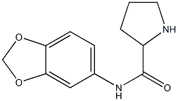 N-(2H-1,3-benzodioxol-5-yl)pyrrolidine-2-carboxamide,,结构式