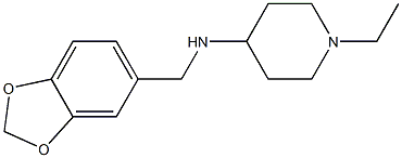 N-(2H-1,3-benzodioxol-5-ylmethyl)-1-ethylpiperidin-4-amine Structure