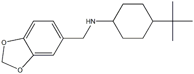 N-(2H-1,3-benzodioxol-5-ylmethyl)-4-tert-butylcyclohexan-1-amine,,结构式