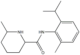 N-(2-isopropyl-6-methylphenyl)-6-methylpiperidine-2-carboxamide,,结构式