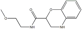 N-(2-methoxyethyl)-3,4-dihydro-2H-1,4-benzoxazine-2-carboxamide,,结构式