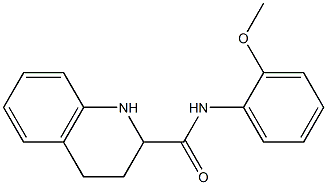 N-(2-methoxyphenyl)-1,2,3,4-tetrahydroquinoline-2-carboxamide,,结构式