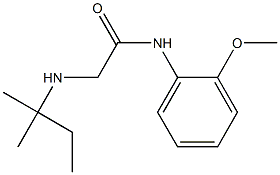 N-(2-methoxyphenyl)-2-[(2-methylbutan-2-yl)amino]acetamide,,结构式