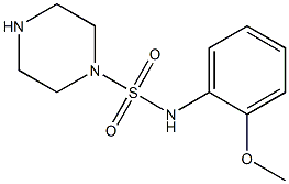 N-(2-methoxyphenyl)piperazine-1-sulfonamide,,结构式