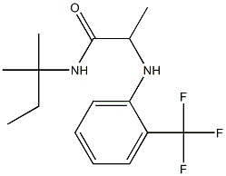 N-(2-methylbutan-2-yl)-2-{[2-(trifluoromethyl)phenyl]amino}propanamide 化学構造式