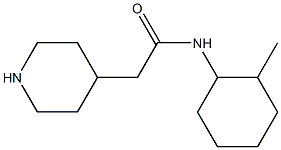 N-(2-methylcyclohexyl)-2-piperidin-4-ylacetamide,,结构式