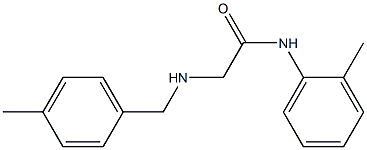 N-(2-methylphenyl)-2-{[(4-methylphenyl)methyl]amino}acetamide 化学構造式