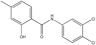 N-(3,4-dichlorophenyl)-2-hydroxy-4-methylbenzamide 化学構造式