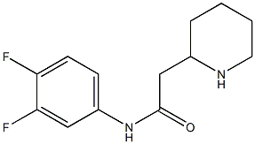 N-(3,4-difluorophenyl)-2-(piperidin-2-yl)acetamide Structure