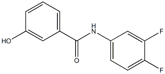 N-(3,4-difluorophenyl)-3-hydroxybenzamide,,结构式