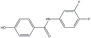 N-(3,4-difluorophenyl)-4-hydroxybenzamide Struktur