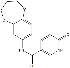 N-(3,4-dihydro-2H-1,5-benzodioxepin-7-yl)-6-oxo-1,6-dihydropyridine-3-carboxamide Struktur