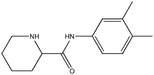 N-(3,4-dimethylphenyl)piperidine-2-carboxamide,,结构式