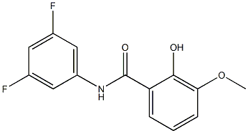 N-(3,5-difluorophenyl)-2-hydroxy-3-methoxybenzamide 结构式