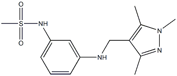 N-(3-{[(1,3,5-trimethyl-1H-pyrazol-4-yl)methyl]amino}phenyl)methanesulfonamide|