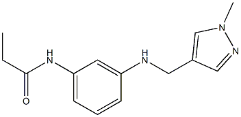 N-(3-{[(1-methyl-1H-pyrazol-4-yl)methyl]amino}phenyl)propanamide|