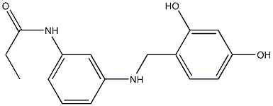 N-(3-{[(2,4-dihydroxyphenyl)methyl]amino}phenyl)propanamide,,结构式