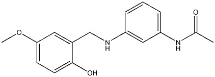 N-(3-{[(2-hydroxy-5-methoxyphenyl)methyl]amino}phenyl)acetamide 结构式