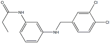 N-(3-{[(3,4-dichlorophenyl)methyl]amino}phenyl)propanamide Struktur