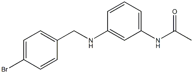 N-(3-{[(4-bromophenyl)methyl]amino}phenyl)acetamide,,结构式