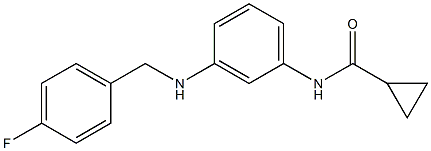 N-(3-{[(4-fluorophenyl)methyl]amino}phenyl)cyclopropanecarboxamide Struktur