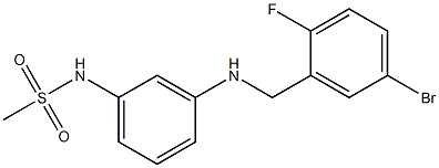 N-(3-{[(5-bromo-2-fluorophenyl)methyl]amino}phenyl)methanesulfonamide 结构式