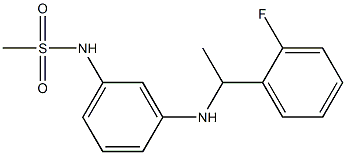 N-(3-{[1-(2-fluorophenyl)ethyl]amino}phenyl)methanesulfonamide 结构式