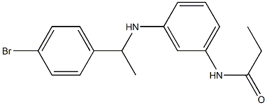 N-(3-{[1-(4-bromophenyl)ethyl]amino}phenyl)propanamide Structure