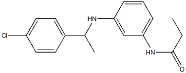 N-(3-{[1-(4-chlorophenyl)ethyl]amino}phenyl)propanamide 结构式