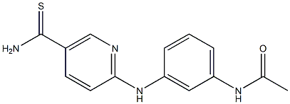 N-(3-{[5-(aminocarbonothioyl)pyridin-2-yl]amino}phenyl)acetamide Struktur