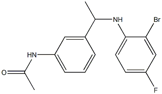  N-(3-{1-[(2-bromo-4-fluorophenyl)amino]ethyl}phenyl)acetamide