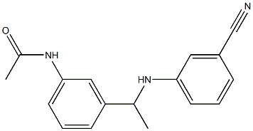 N-(3-{1-[(3-cyanophenyl)amino]ethyl}phenyl)acetamide 结构式