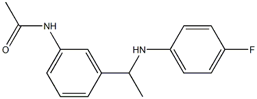 N-(3-{1-[(4-fluorophenyl)amino]ethyl}phenyl)acetamide,,结构式