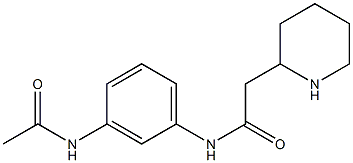 N-(3-acetamidophenyl)-2-(piperidin-2-yl)acetamide Structure